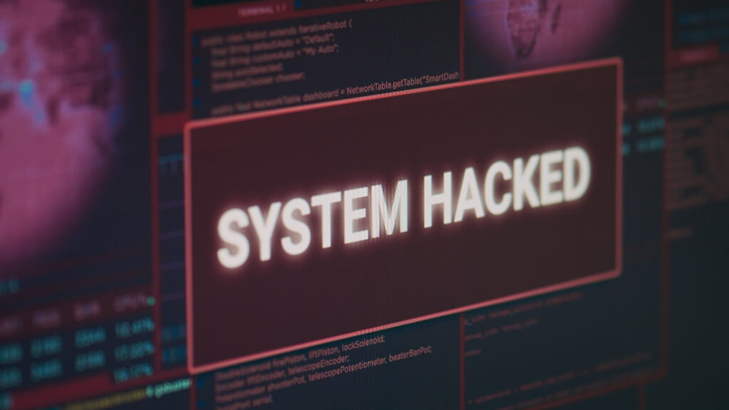 Error notification showing firewall failure