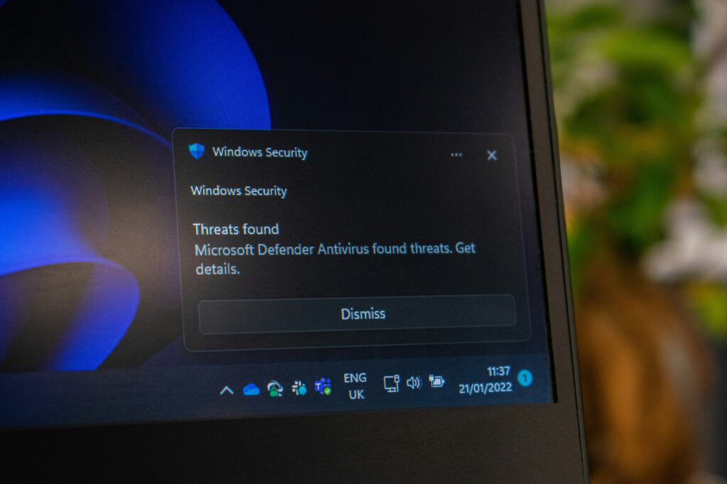 secure remote access device security on a laptop screen