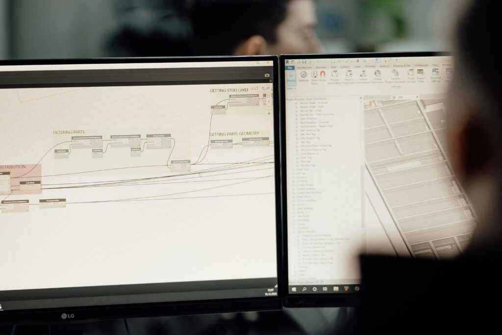 Architecture design workstation running CAD software supported by managed IT services for Los Angeles firms