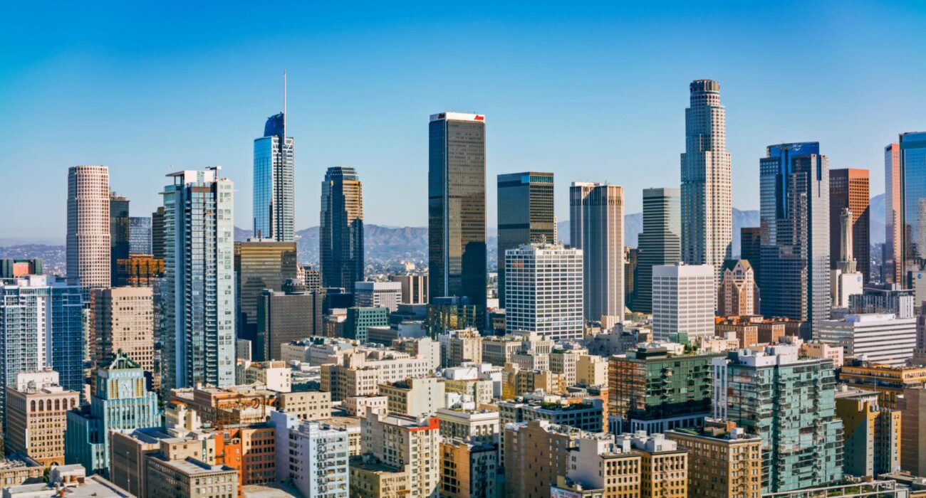 Downtown Los Angeles skyline representing local businesses comparing managed IT services cost Los Angeles.
