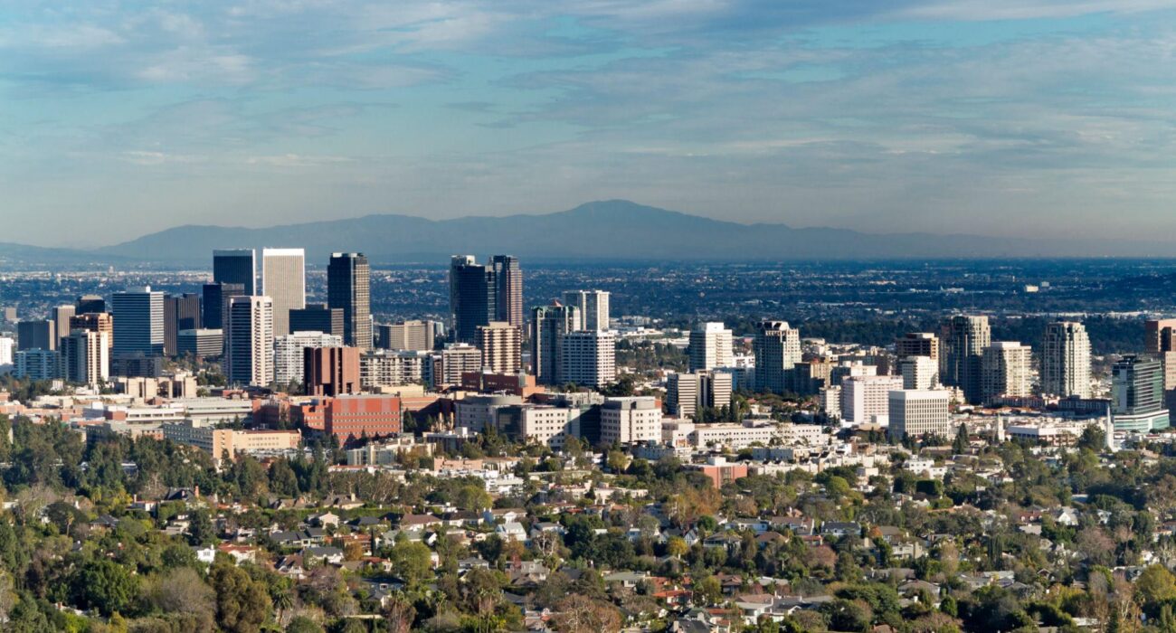West Los Angeles skyline with office buildings representing local businesses needing managed IT services support