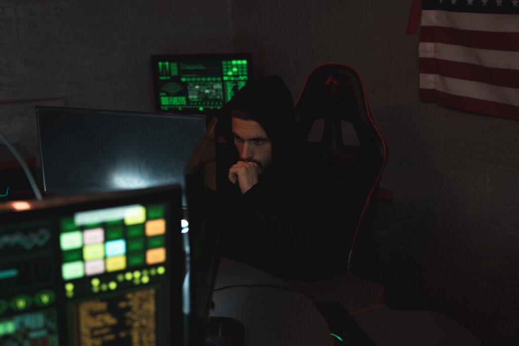 Cybersecurity analyst monitoring network threats as part of managed detection and response services.