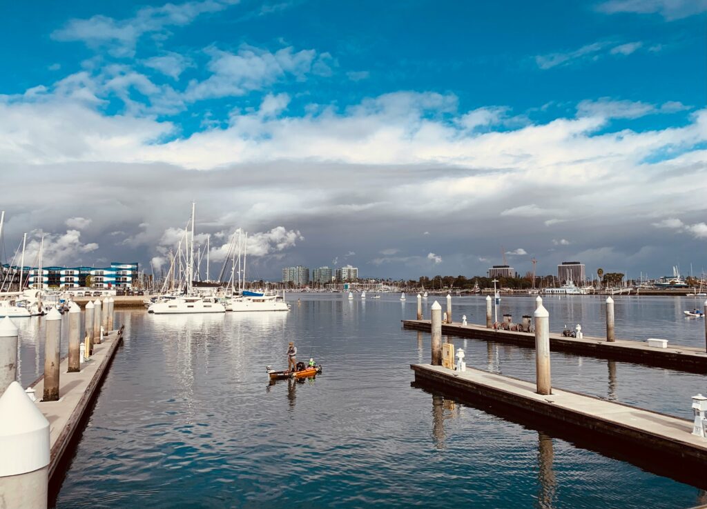 Aerial view of Marina del Rey harbor near local businesses comparing managed IT services companies in Marina del Rey, CA