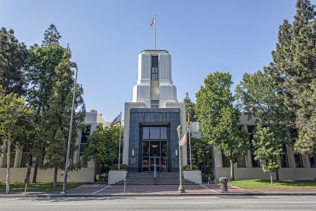 Glendale City Hall representing local businesses that need cybersecurity services in Glendale