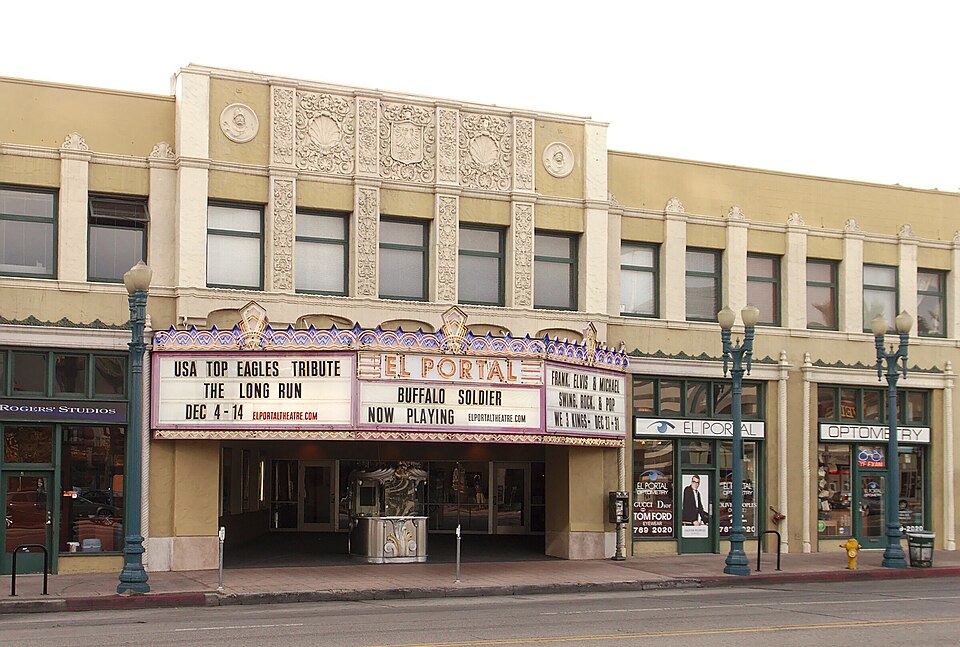 Exterior of El Portal Theatre in North Hollywood, California